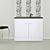 Respekta Kuhinjski ormarić sa sudoperom KS 60 D (60 x 100 cm, Okretna vrata, Bijelo)
