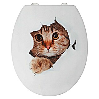 Poseidon WC-Sitz Kittycat (Mit Absenkautomatik, Duroplast, Weiß)