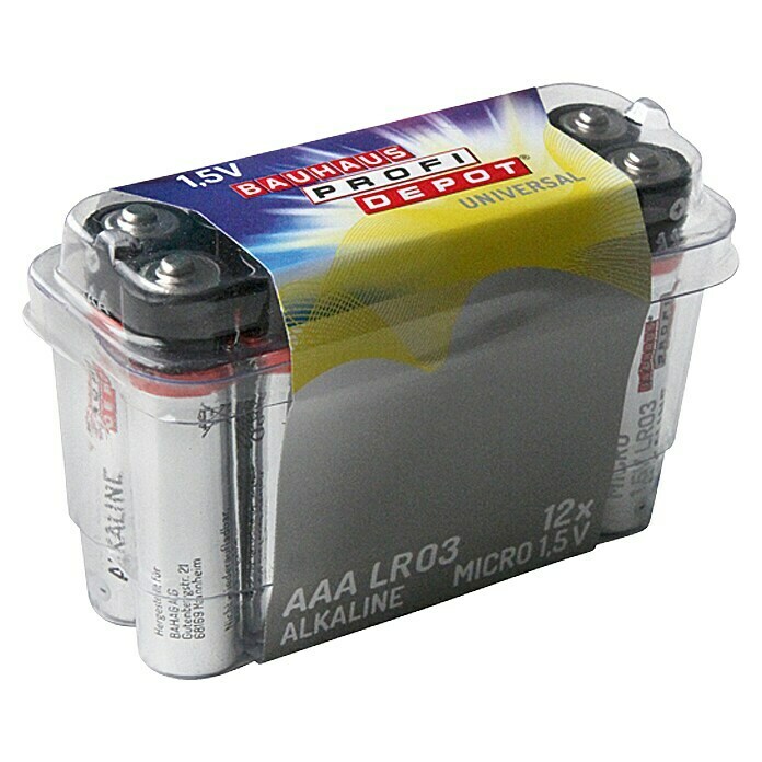 Profi Depot Baterije (Micro AAA, Alkal-mangan, 1,5 V, 12 kom)