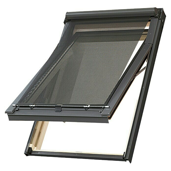 Rolo zavjesa za krovni prozor (Namijenjeno za: Krovne prozore Solid Elements, 55 cm, Crne boje)