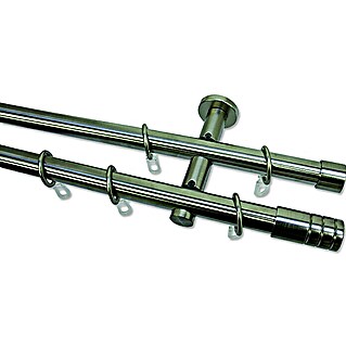 Gardinia Stilgarnitur Zylinder 2-Lauf (Edelstahl, Länge: 240 cm, Durchmesser: 20 mm)