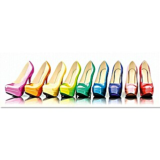 Bild (Colourful shoes, B x H: 118 x 40 cm)