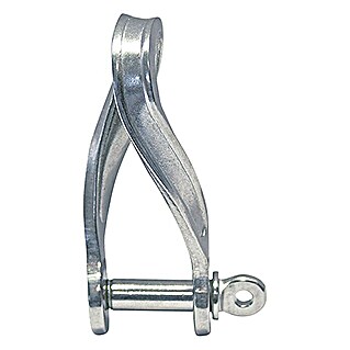 Platte sleutelsluiting (Boutdiameter: 5 mm, Plat gedraaid, Roestvrij staal, A4)