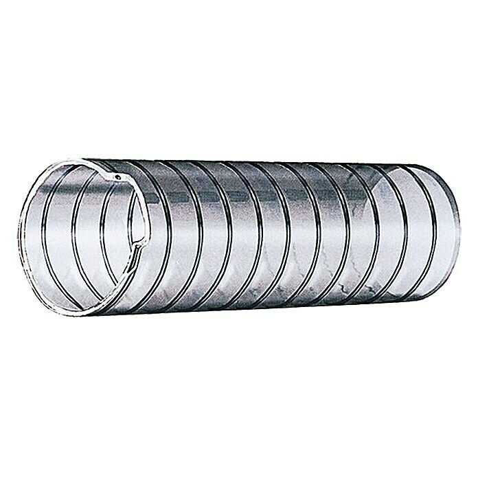Saugschlauch transparent Stahlspirale DN 25 1m Meterware 