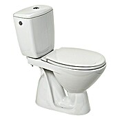 Toiletcombinatie Koraal (Loodrecht, Met toiletzitting, Keramiek, Wit)