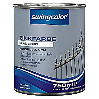 swingcolor Zinkfarbe (Zink, Temperaturbeständig bis: 200 °C, 750 ml)