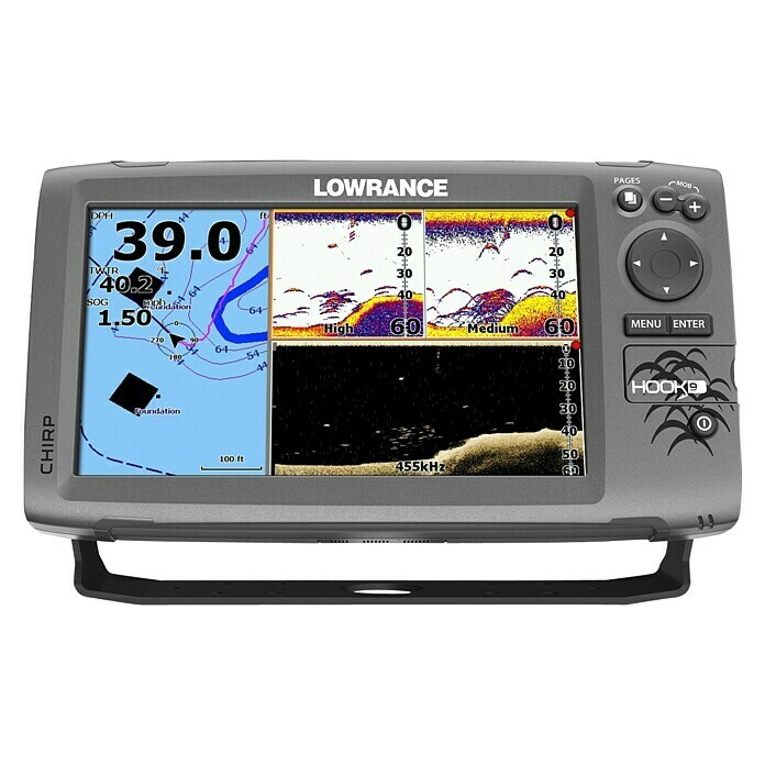 Lowrance Fishfinder & GPS-Kartenplotter Hook 9 CHIRP  (Ohne Geber, Bildschirmtyp: 9″/228,6 mm TFT LCD)