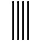 Element System Set de patas de mueble Borgoña (Ø x L: 30 x 700 mm, Color: Negro, Capacidad de carga: 50 kg, 4 uds.)