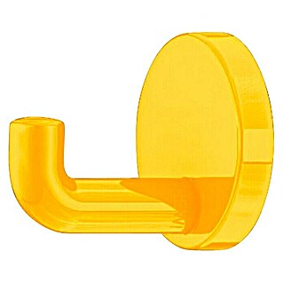 Garderobna kuka (Ø x D: 40 x 30 mm, Poliamid, Zidna montaža, Žute boje)