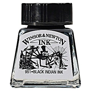 Winsor & Newton Zeichentinte (Schwarz indisch, 14 ml, Flasche)