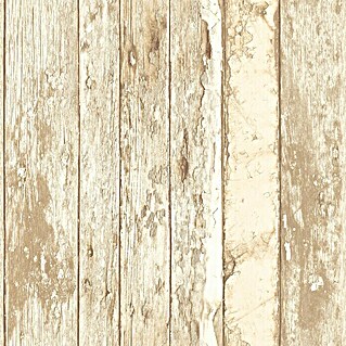 Papel pintado Tablilla madera (Marrón, Decoración: Estilo madera, 10,05 x 0,53 m)