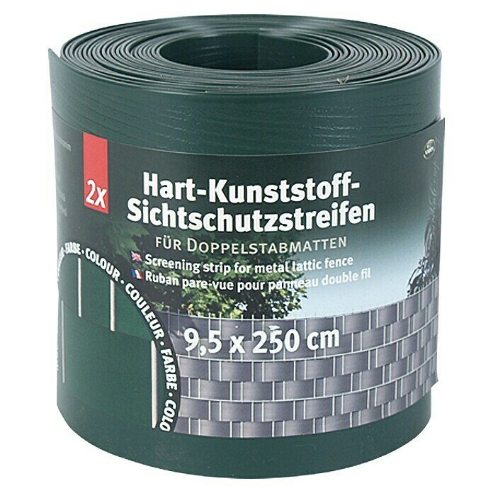 Videx Sichtschutzstreifen (Grün, 2 Stk., 200 x 9,5 cm)