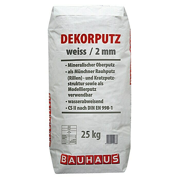 BAUHAUS Dekorputz (25 kg, Körnung: 2 mm, Weiß)