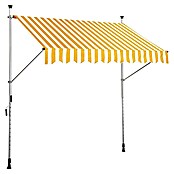 Sunfun Klemmmarkise (Gelb/Weiß, Breite: 2,5 m, Ausfall: 1,3 m)