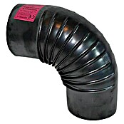 Dimovodna koljeno za peć (Promjer: 120 mm, Kut luka: 90°, Debljina stijenke: 0,6 mm, Crna)