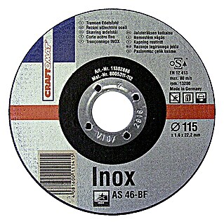 Craftomat Rezni disk AS 46T-BF (Plemeniti čelik, Promjer rezne ploče: 115 mm, Debljina plohe: 1,6 mm)