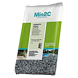 Min2C Ukrasni kamenčići (Crne boje, Granulacija: 15 mm - 25 mm, 25 kg)