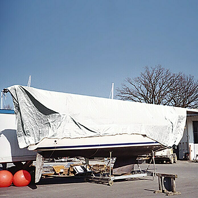 Talamex Abdeckplane (4 x 5 m, Polyethylen, Weiß)