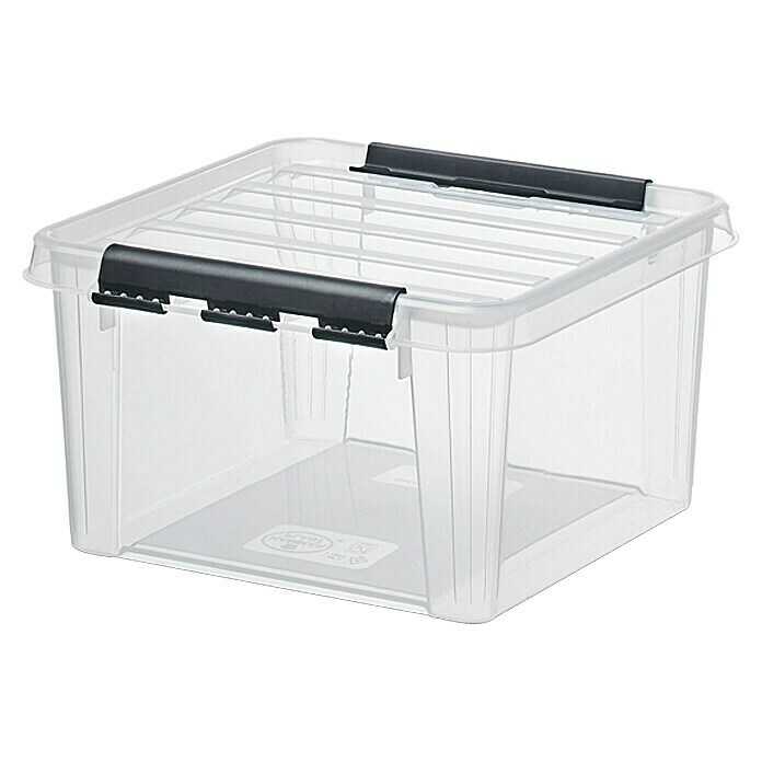 SmartStore Caja de almacenaje Classic (L x An x Al: 28 x 28 x 17 cm, Plástico, Transparente)