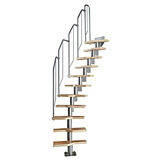 Star Stairs Escalera compacta Athena (Altura de planta: 222 cm - 276 cm, Número de escalones: 12 uds.)
