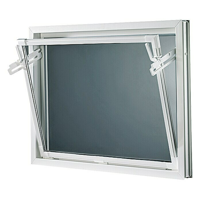 Solid Elements Kippfenster Q59 (B x H: 80 x 40 cm, Kunststoff, Weiß)