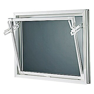 Solid Elements Kippfenster EASY (B x H: 80 x 40 cm, Kunststoff, Weiß)