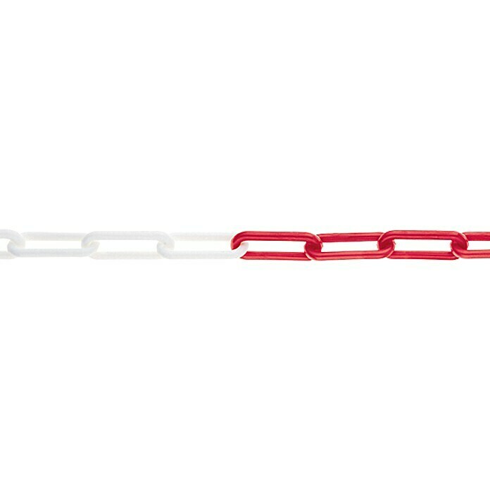 Absperrkette rot weiß 25 m Kunststoff auf Rolle 6mm Kette Absperrkette 