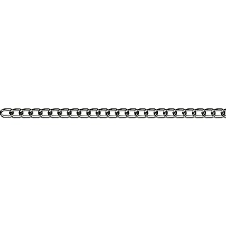 Stabilit Cadena de eslabones planos a metros (1,5 mm, Acero, Niquelado)