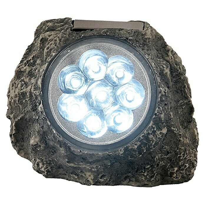 Globo Solarna svjetiljka Kamen (IP44, Plastika, Broj LED dioda: 8, Boja svjetla: Bijelo)