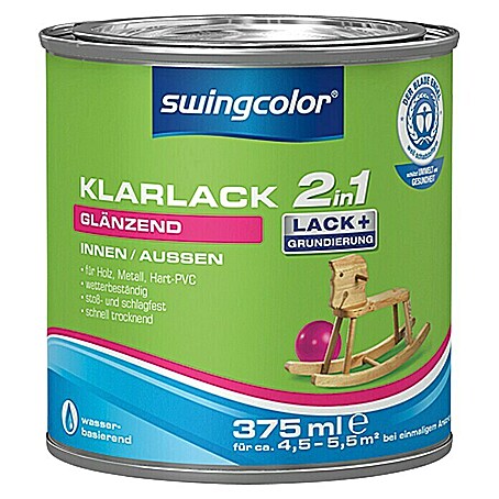 swingcolor 2in1 Klarlack (Farblos, 375 ml, Glänzend)