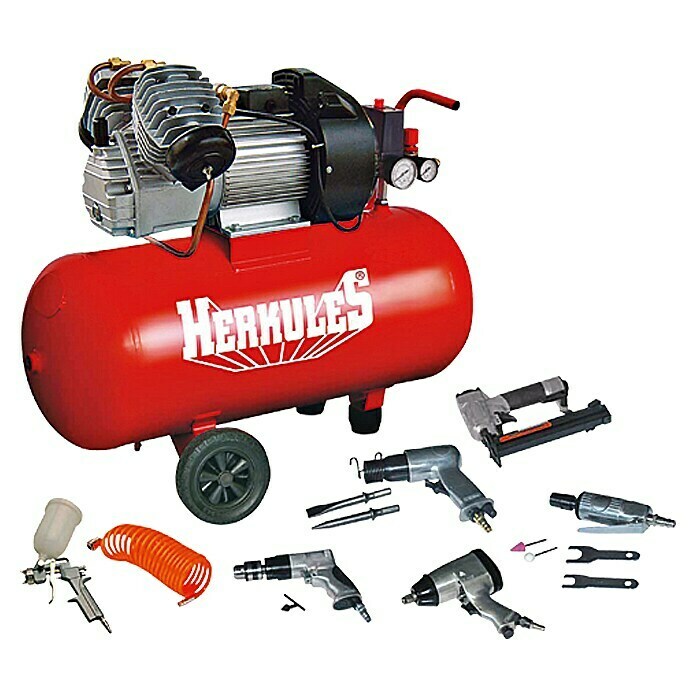Herkules Kompressor-Set BAUHAUS-Edition (2,2 kW, 10 bar, 2.850 U/min)