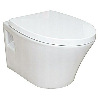 Camargue Rio Wand-WC (Spülrandlos, Spülform: Tief, WC Abgang: Waagerecht, Weiß)