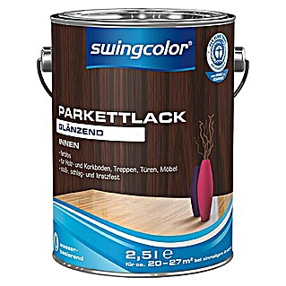 swingcolor Parkettlack (Farblos, Glänzend, 2,5 l, Wasserbasiert)