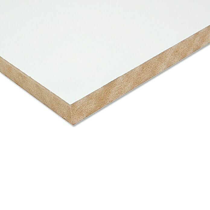 MDF Holzwerkstoff Platte 60 x 85 cm einseitig weiß beschichtet