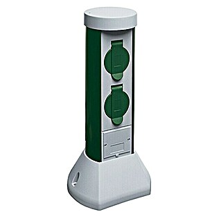 REV Green Craft Energiesäule (2-fach, Grau, 3 500 W, Höhe: 37 cm)