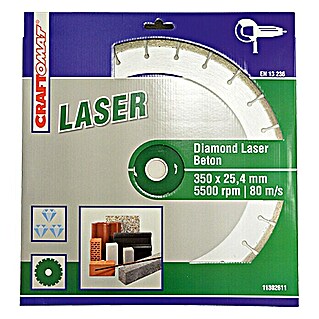 Craftomat Diamant-Trennscheibe Laser (Beton, Durchmesser Scheibe: 350 mm)