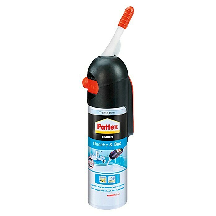 Pattex Sanitär-Silikon Dusche&Bad (Transparent, 100 ml, Gebrauchsfertig)