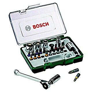 Bosch Set de puntas y carracas (27 pzs.)