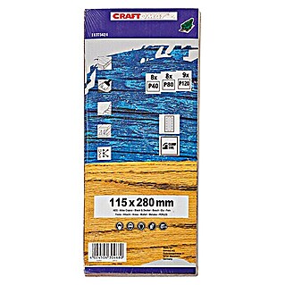 Craftomat Pack de tiras abrasivas (280 x 115 mm, 25 pzs.)