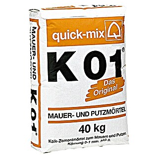 Quick-Mix Mauer- & Putzmörtel K01 (40 kg, Chromatarm)