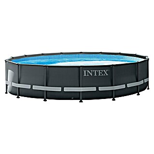 Intex Frame-Pool-Set Ultra Rondo (Ø x H: 488 x 122 cm, 19 156 l, Dunkelgrau)