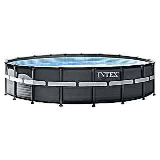 Intex Frame-Pool-Set Ultra Rondo XTR (Ø x H: 732 x 132 cm, 47,24 m³, Dunkelgrau)
