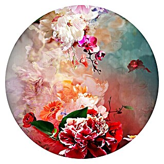 ProArt Glasbild (Flowermix III, Durchmesser: 50 cm)