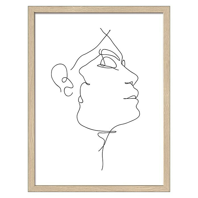 ProArt Gerahmtes Bild Sketch Faces I (B x H: 33 x 43 cm)