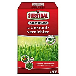 Substral Rasendünger mit Unkrautvernichter (0,8 kg, Inhalt ausreichend für ca.: 40 m²)