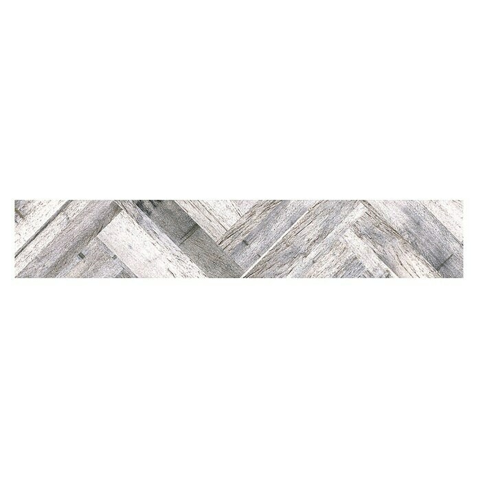 Resopal Küchenrückwand Fixmaß Acryl (Herringbone Shabby, 360 x 62 cm, Stärke: 37 mm, Holz)