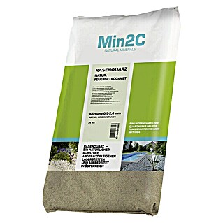 Min2C Rasenquarz (Grau/Beige, 25 kg, Körnung: 0,5 mm - 2 mm)