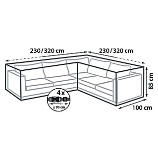 Sunfun Lounge-Set Schutzhülle (320 x 100 x 85 cm)