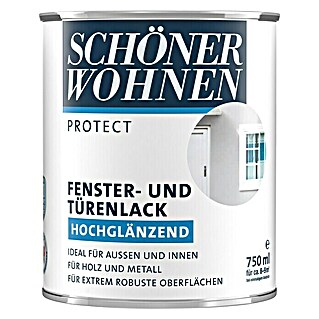 SCHÖNER WOHNEN-Farbe Protect Fenster- & Türenlack (Reinweiß, 750 ml, Glänzend)