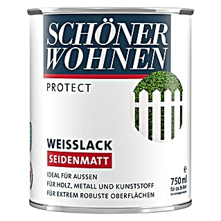 SCHÖNER WOHNEN-Farbe Protect Weißlack (750 ml, Weiß, Seidenmatt)